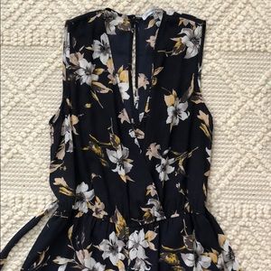 Beautiful floral collective concepts navy jumpsuit